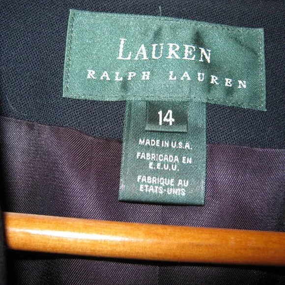 Lauren - Ralph Lauren Navy Blazer - New Never Worn w/Tags - Size 14 - Picture 3 of 10